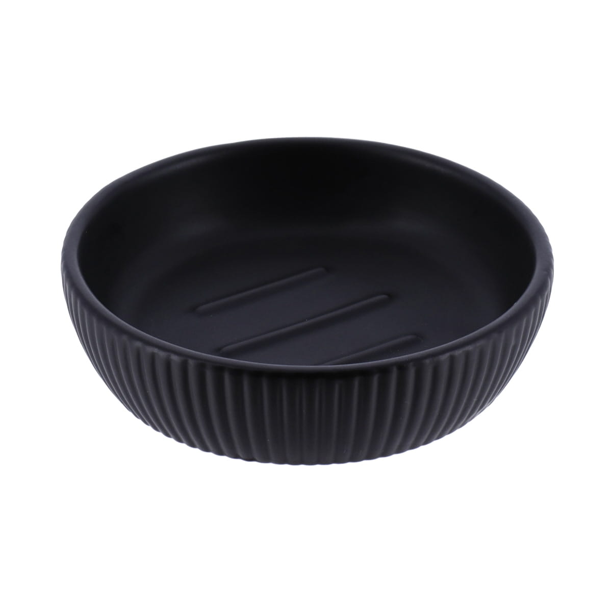 Savonieră Rotundă din Ceramică - Negru - ramosdecor
