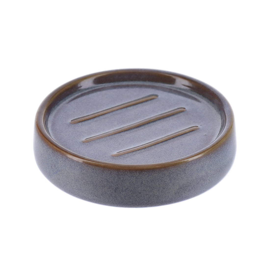 Savonieră Rotundă din Ceramică - Albastră prezentat într-un decor modern marca Ramos