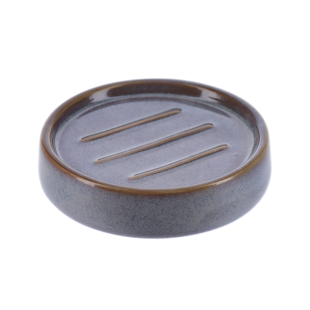 Savonieră Rotundă din Ceramică - Albastră prezentat într-un decor modern marca Ramos
