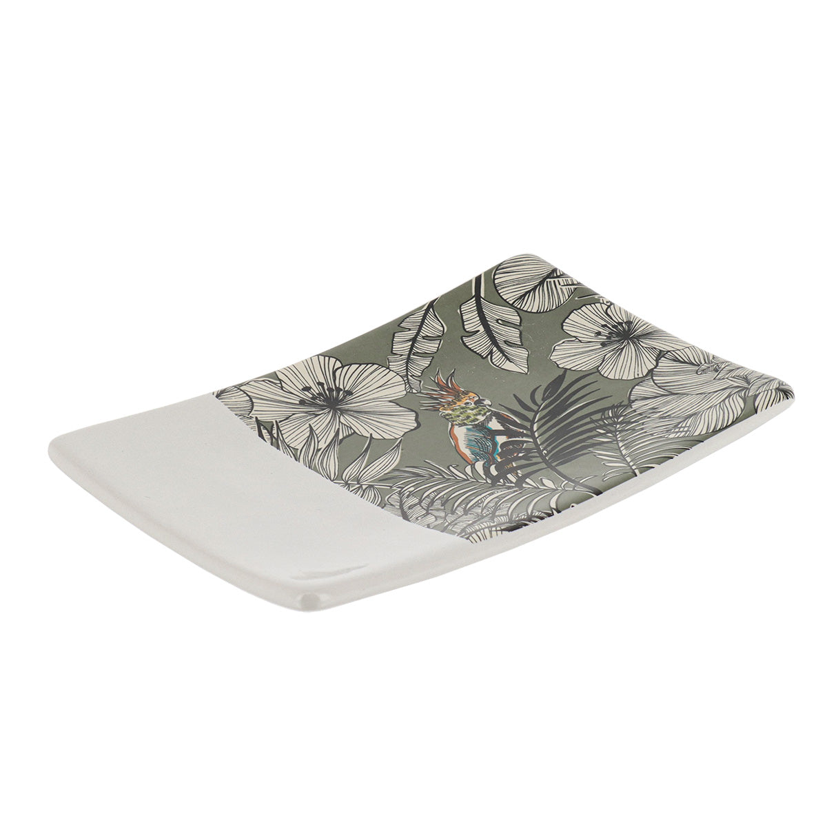 Farfurie De Săpun Dolomite Imprimată - Khaki Jungle Fever prezentat într-un decor modern marca Ramos