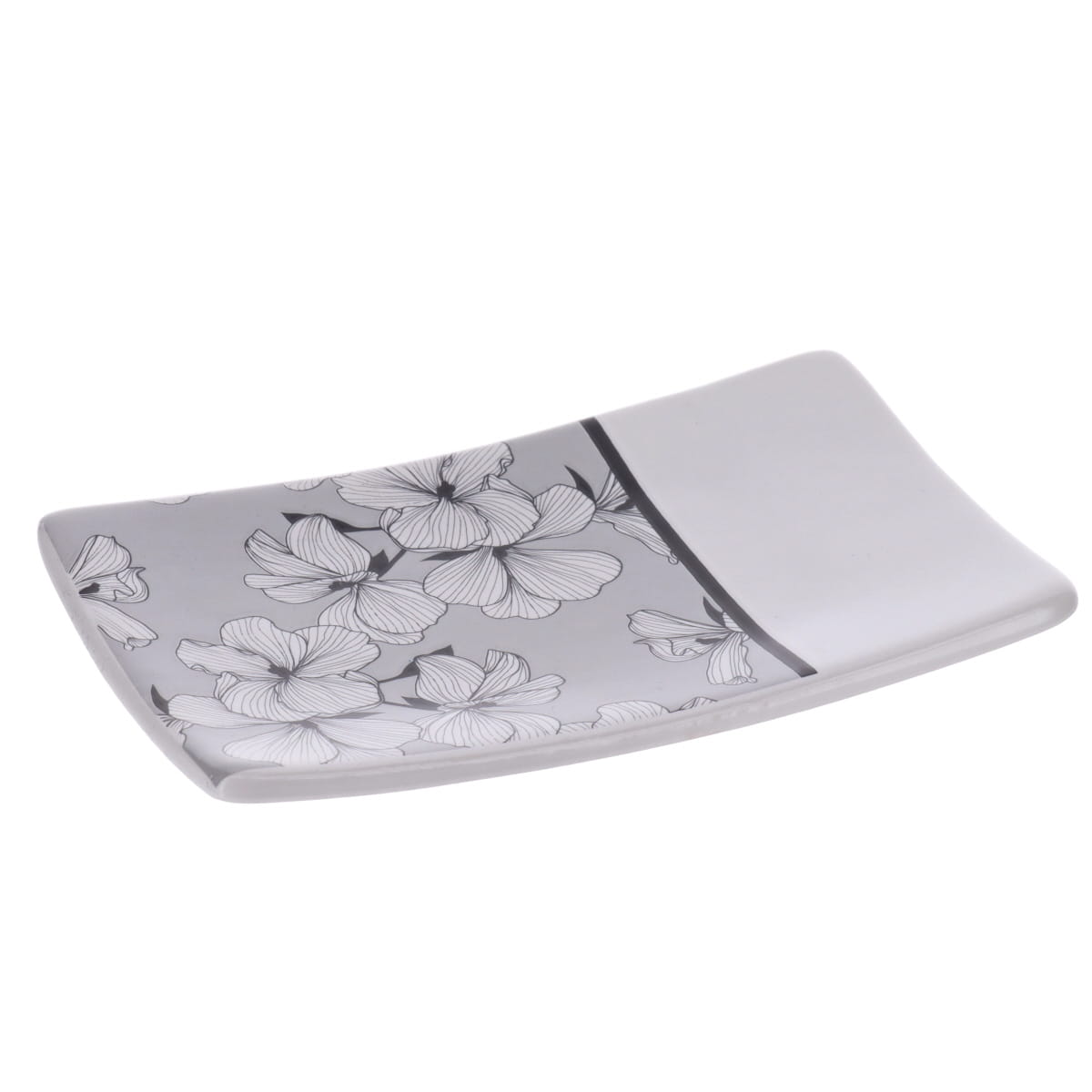 Farfurie De Săpun Dolomite Imprimată - Grey Ecrin prezentat într-un decor modern marca Ramos