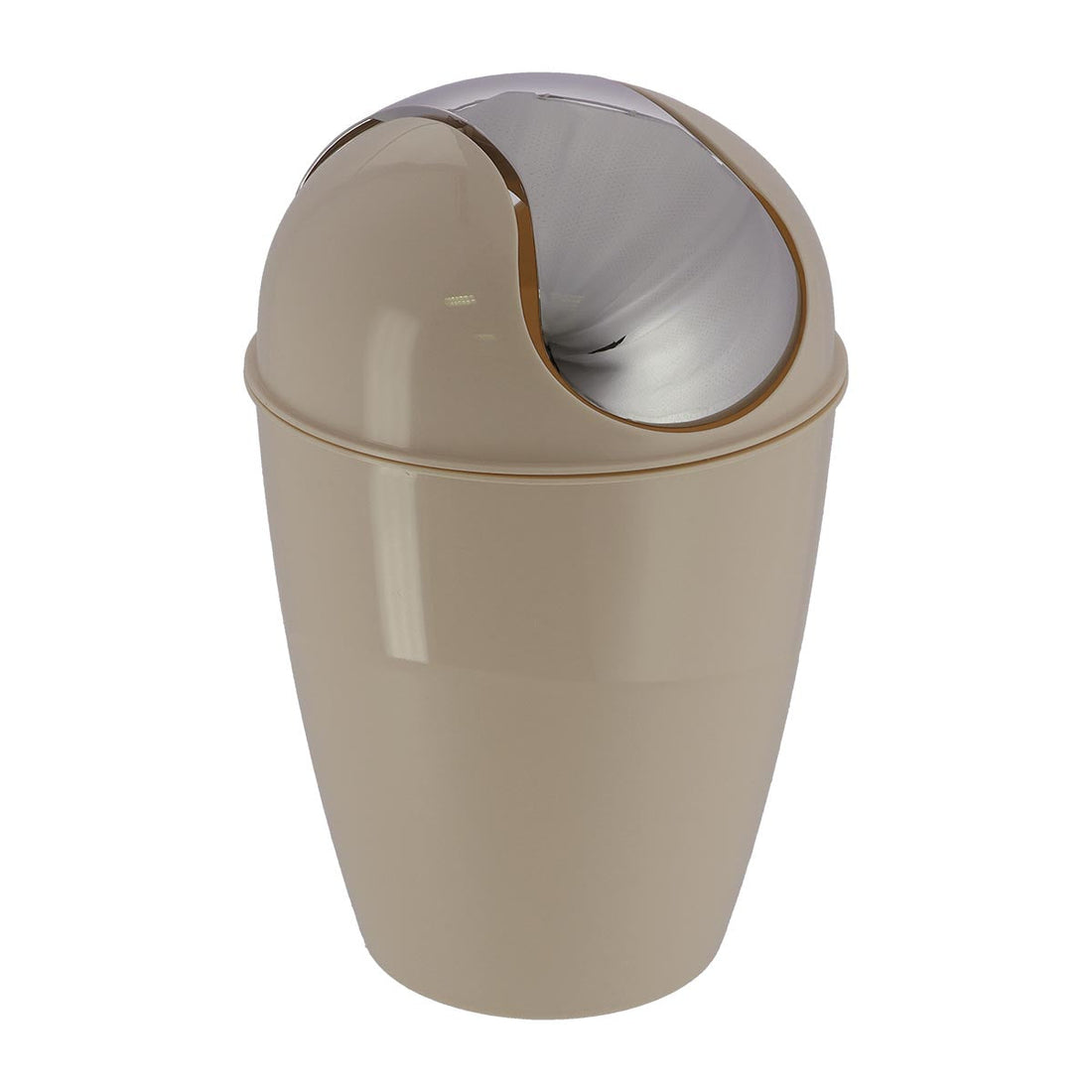Coș de Gunoi din Polipropilenă cu Capac 5,6L - Taupe - ramosdecor
