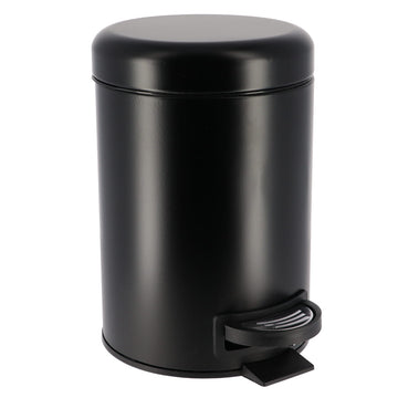 Coș De Gunoi Metalic Cu Închidere Silențioasă 3L - Negru Mat - ramosdecor