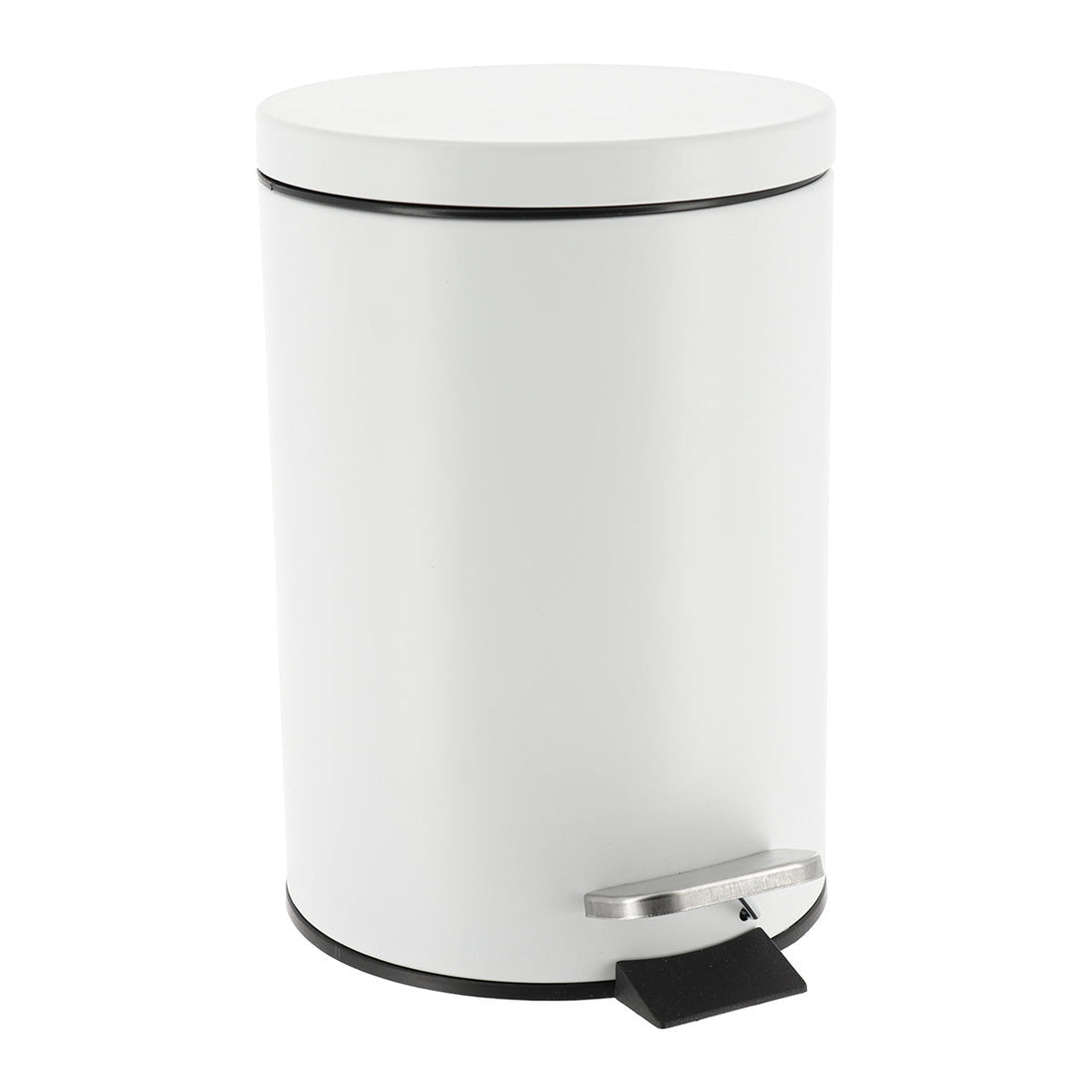 Coș De Gunoi Rotund Din Oțel Inoxidabil 3L - Alb - ramosdecor