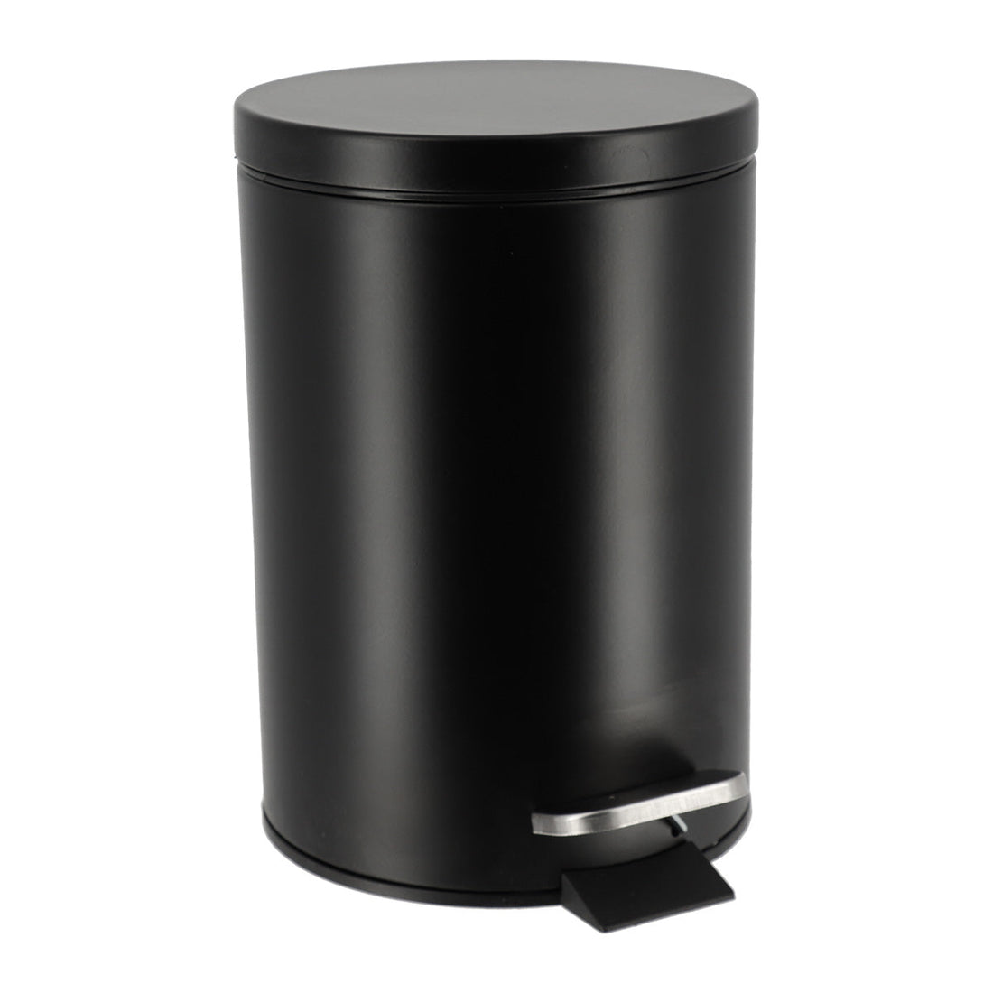 Coș De Gunoi Rotund Din Oțel Inoxidabil 3L - Negru - ramosdecor