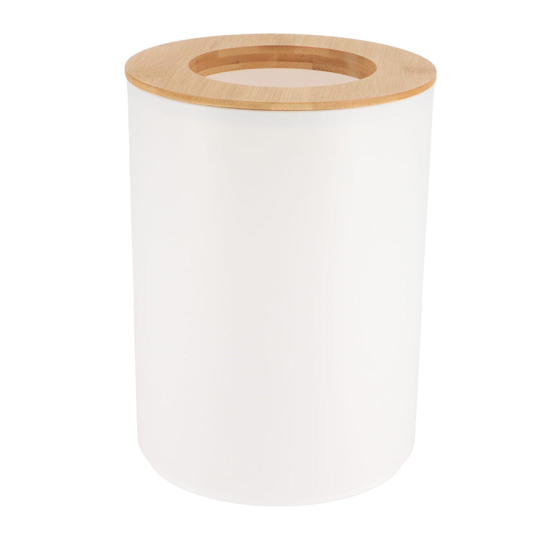 Coș de Gunoi din Polipropilenă 5L - Alb/Bambus - ramosdecor