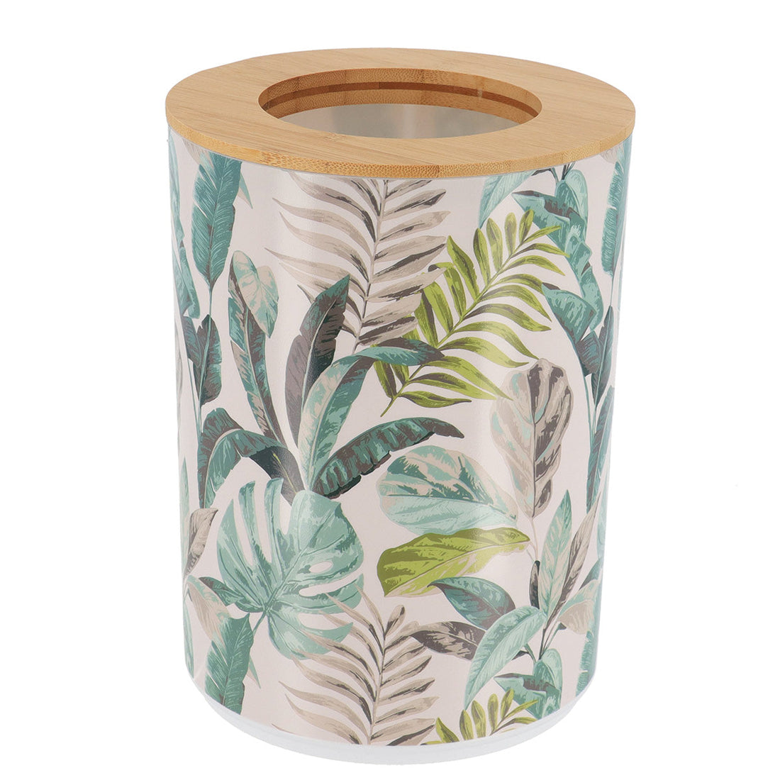 Coș De Gunoi PP Imprimat Cu Capac Din Bambus 5L - Jardin d'Hiver - ramosdecor