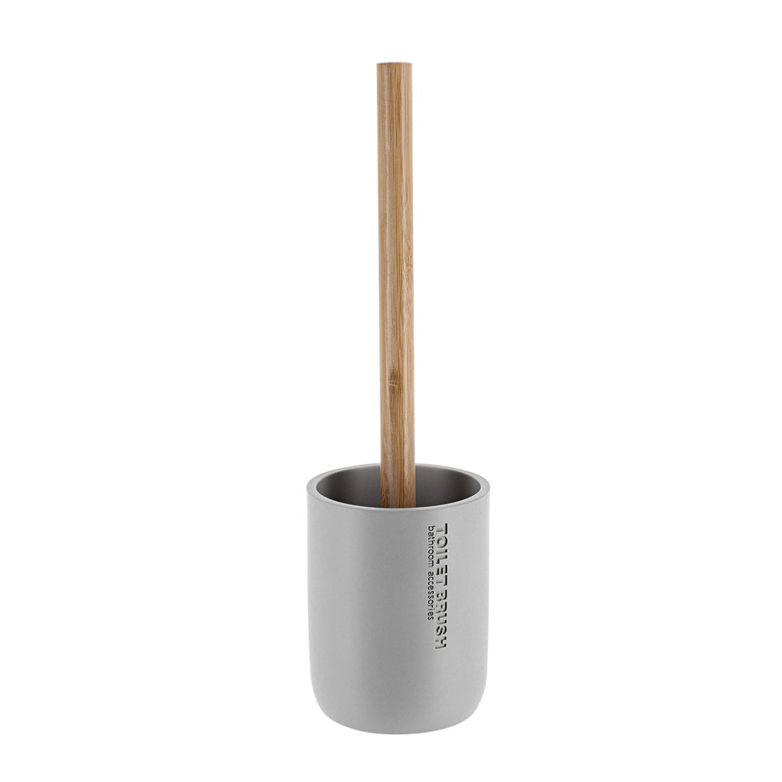 Perie Toaletă din Polirășină - Gri/Bambus, Stil Natural - ramosdecor