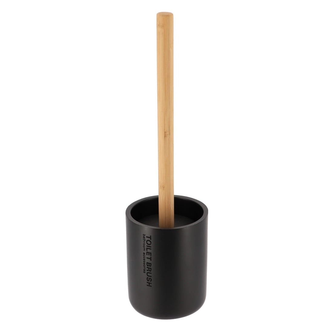 Perie Toaletă din Polirășină - Negru Mat/Bambus - ramosdecor