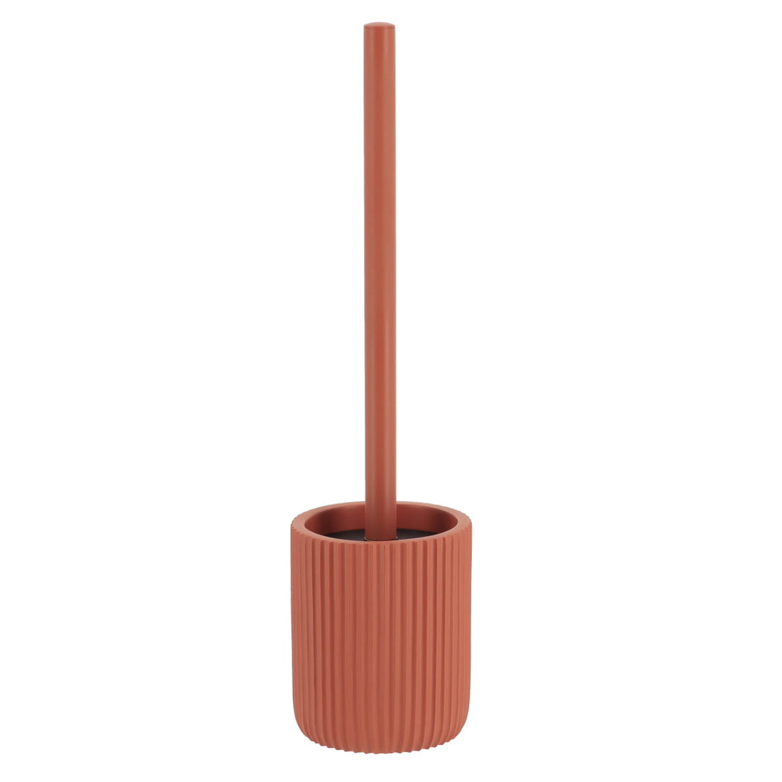 Perie de Toaletă din Polirășină cu Dungi - Terracotta - ramosdecor
