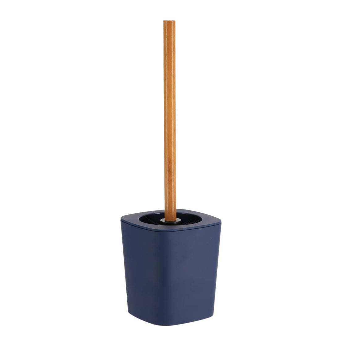 Perie de Toaletă din Cauciuc cu Tijă din ABS și Bambus - Navy Blue - ramosdecor