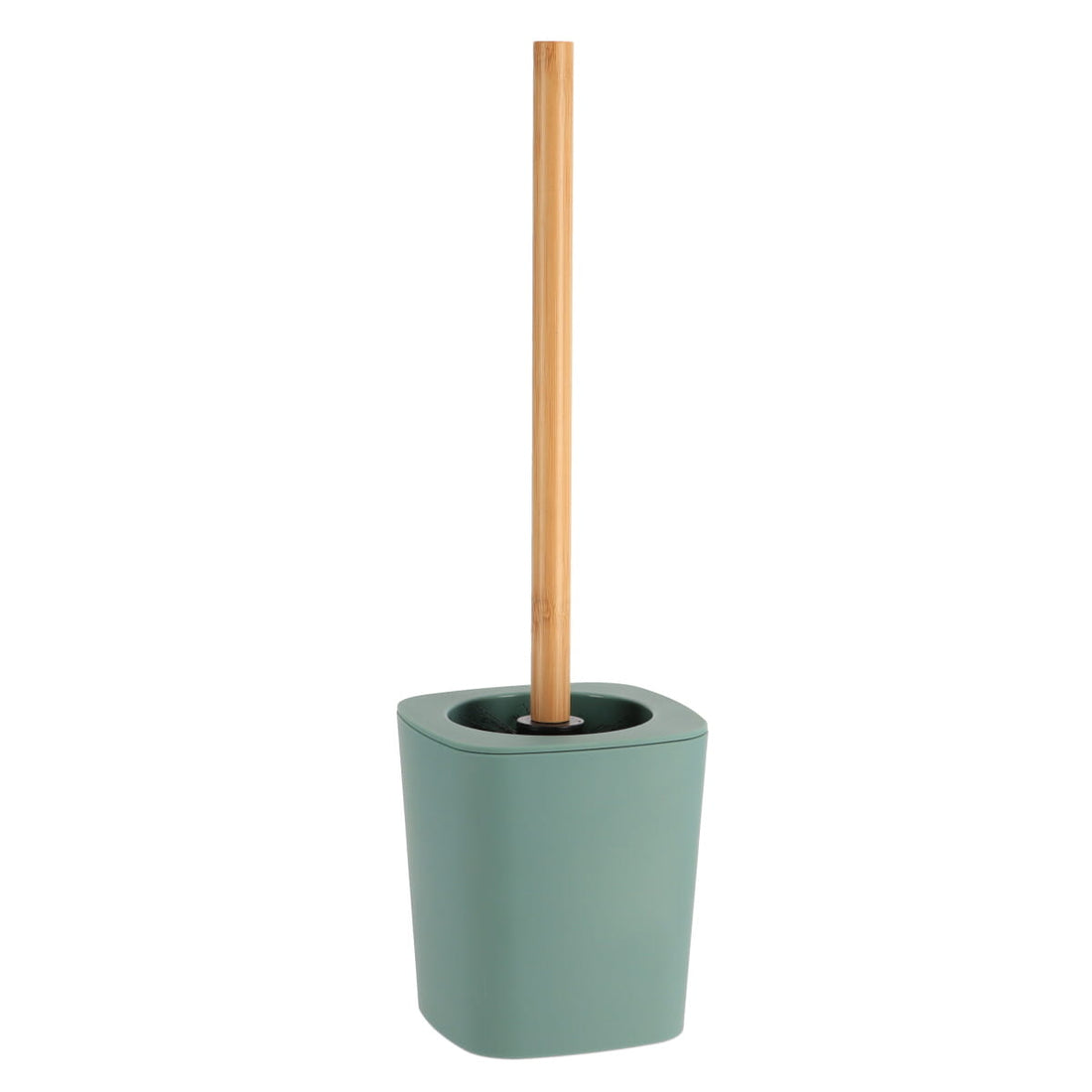 Perie de Toaletă din Cauciuc cu Tijă din ABS și Bambus - Saga Green - ramosdecor