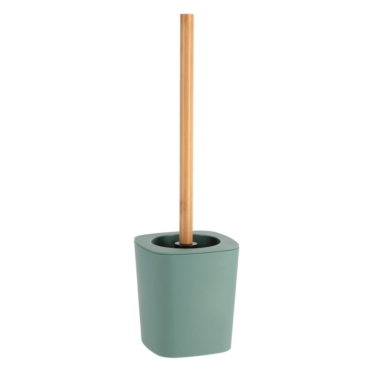 Perie de Toaletă din Cauciuc cu Tijă din ABS și Bambus - Saga Green - ramosdecor