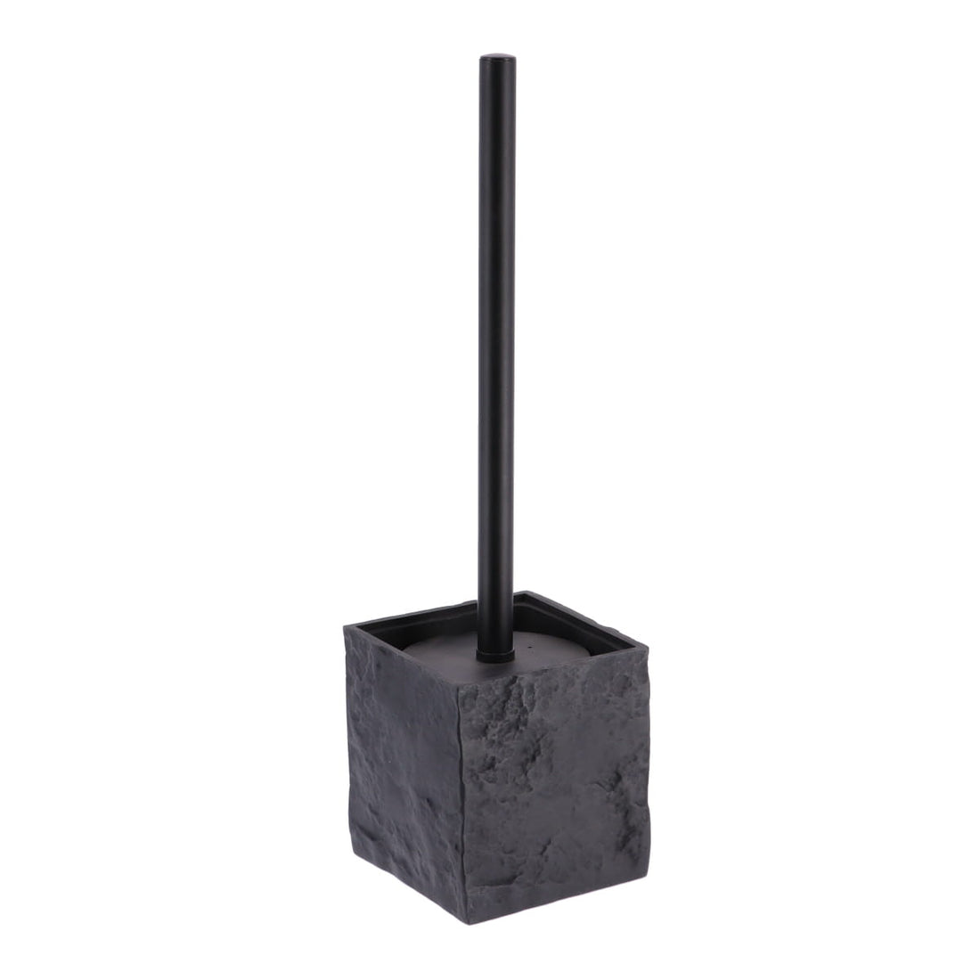 Perie de Toaletă Pătrată din Polirasină cu Tije Negru Mat - Negru - ramosdecor