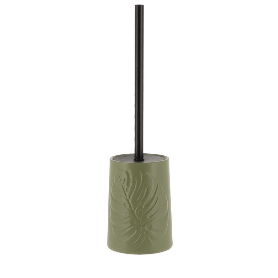 Perie de Toaletă Rotundă Decorată cu Motiv de Frunze - Khaki prezentat într-un decor modern marca Ramos