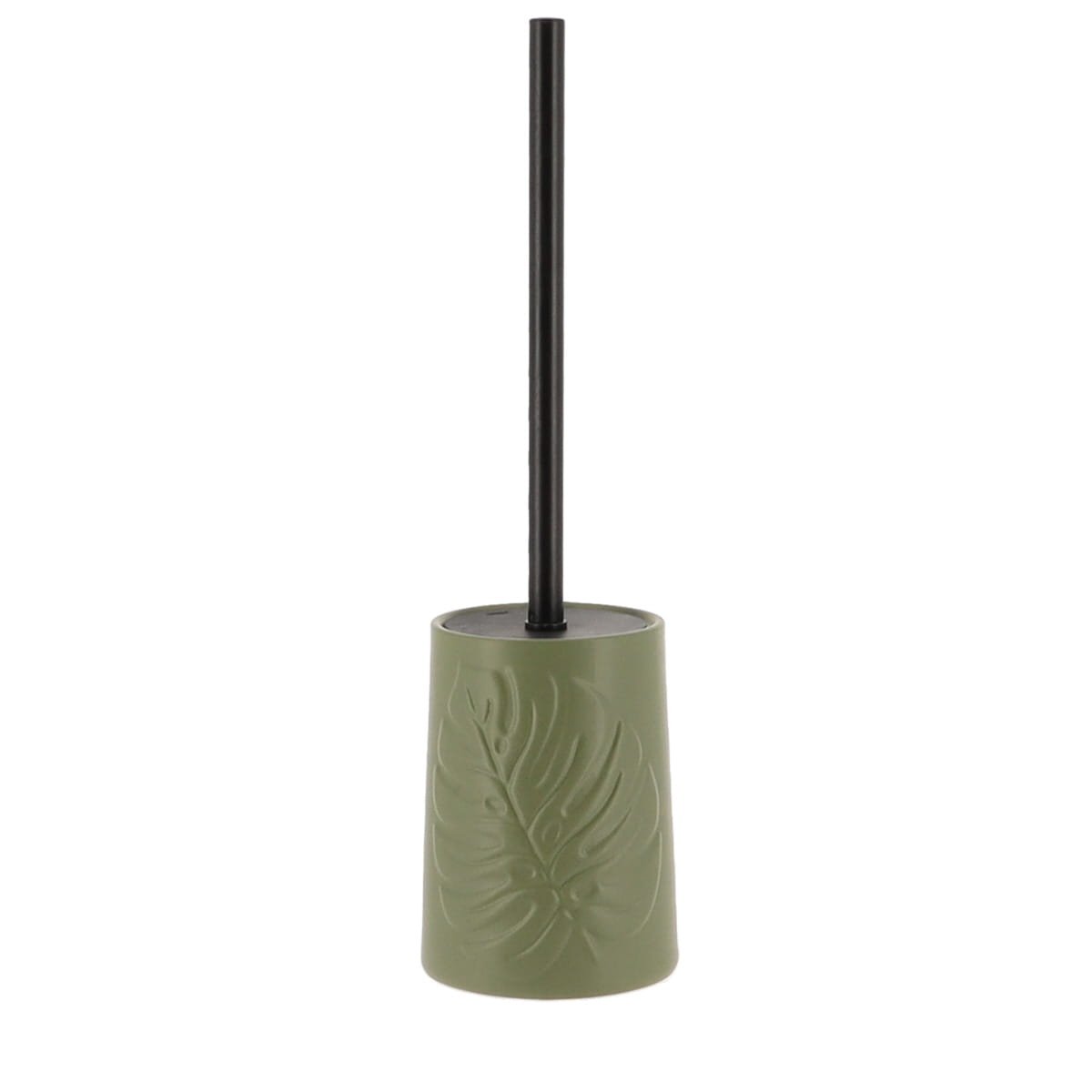 Perie de Toaletă Rotundă Decorată cu Motiv de Frunze - Khaki prezentat într-un decor modern marca Ramos