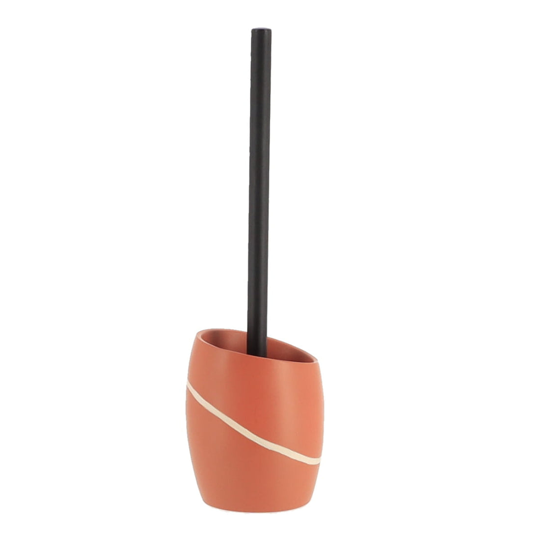 Perie de Toaletă Rotundă din Polirășină - Terracotta - ramosdecor