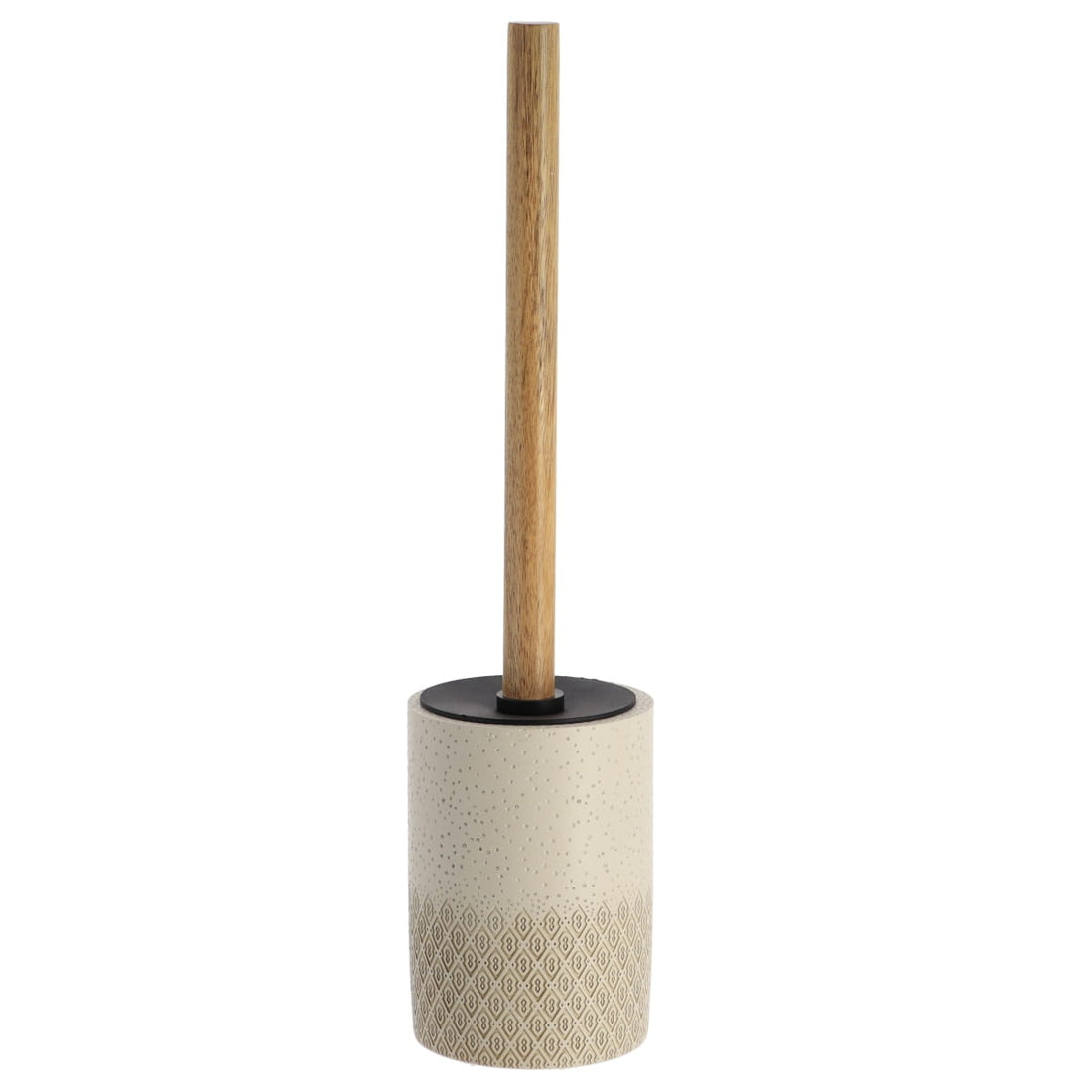 Perie Pentru Toaletă Gravată din Poliresină - Natural/Acacia prezentat într-un decor modern marca Ramos