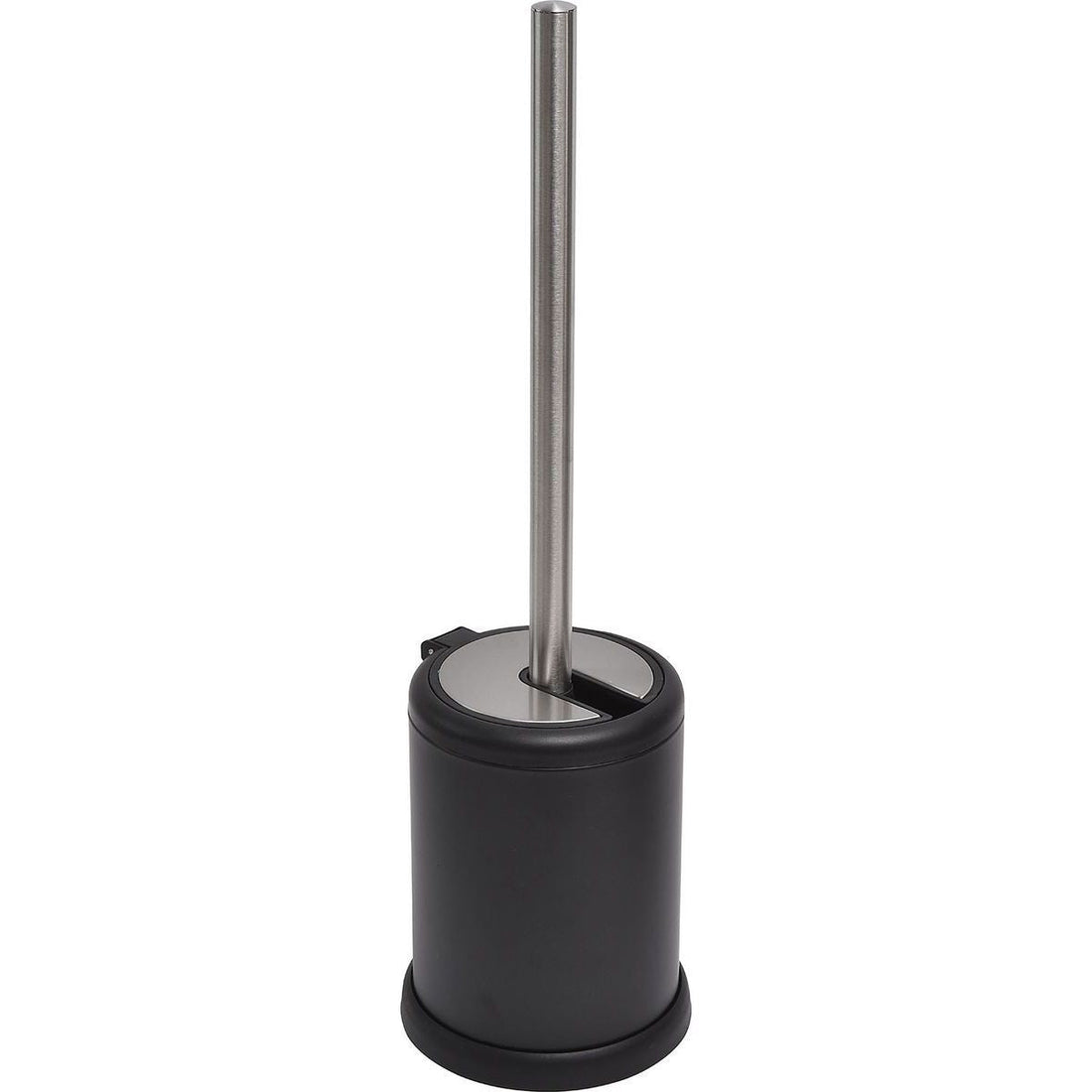 Perie Toaletă Metalică Cu Capac Rabatabil - Negru Mat - ramosdecor