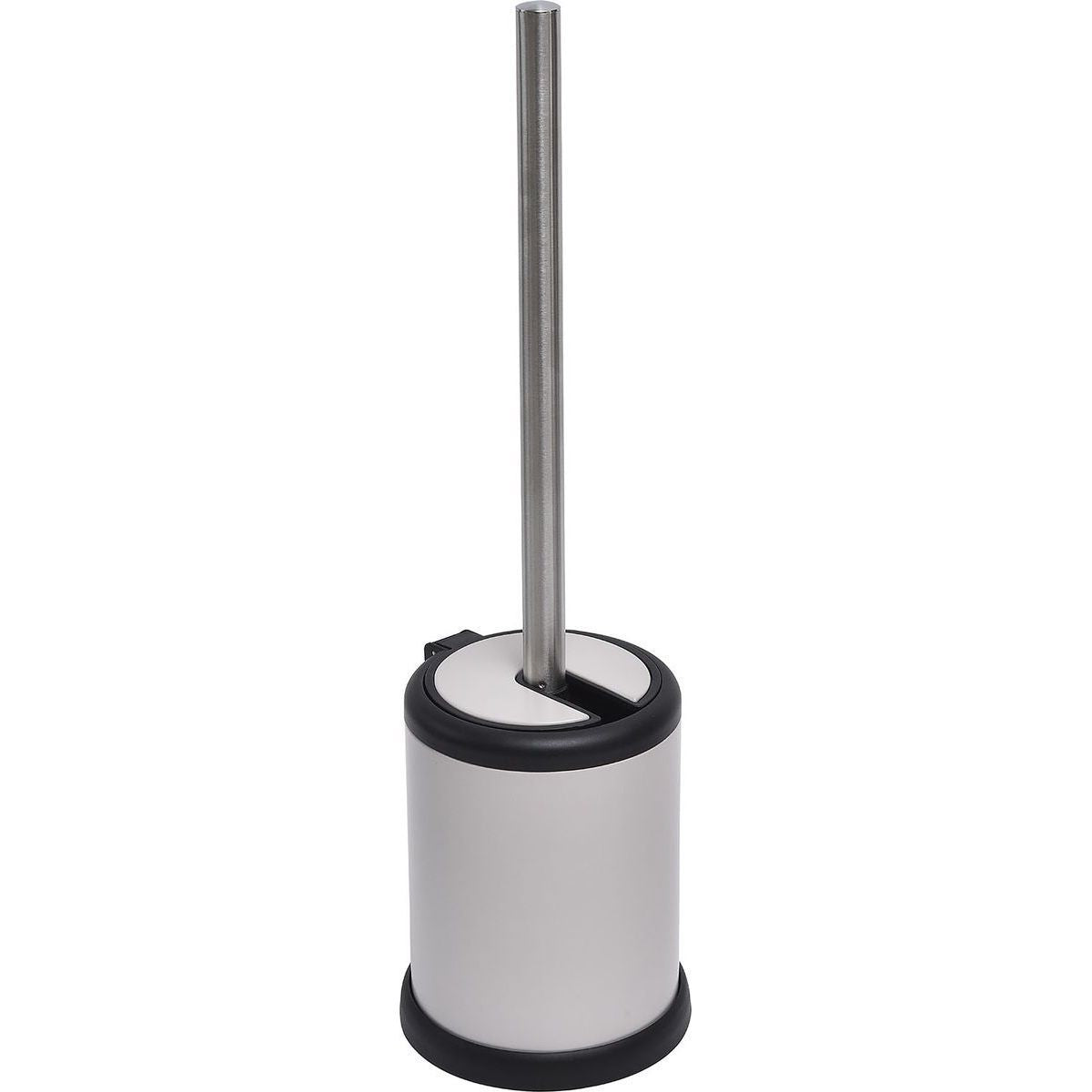 Perie Toaletă Metalică Cu Capac Rabatabil - Taupe Mat - ramosdecor