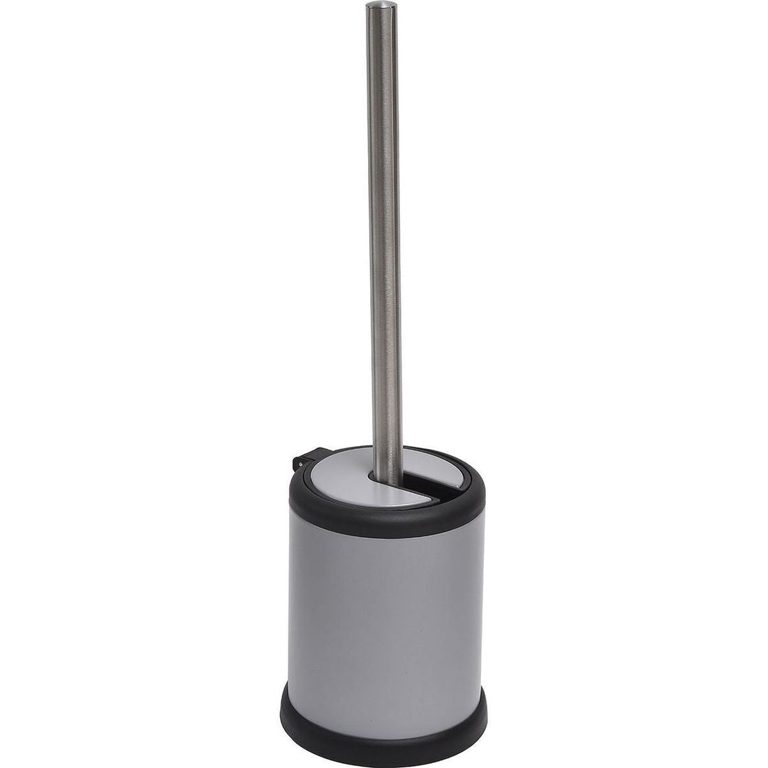 Perie De Toaletă Metalică Cu Capac Rabatabil - Gri Mat prezentat într-un decor modern marca Ramos