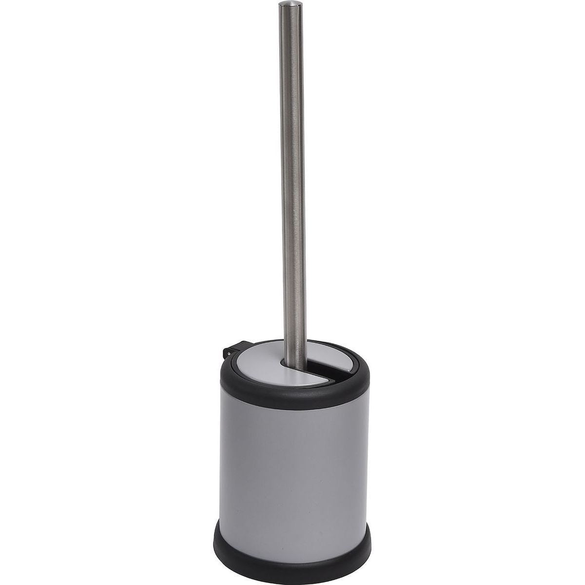 Perie De Toaletă Metalică Cu Capac Rabatabil - Gri Mat prezentat într-un decor modern marca Ramos