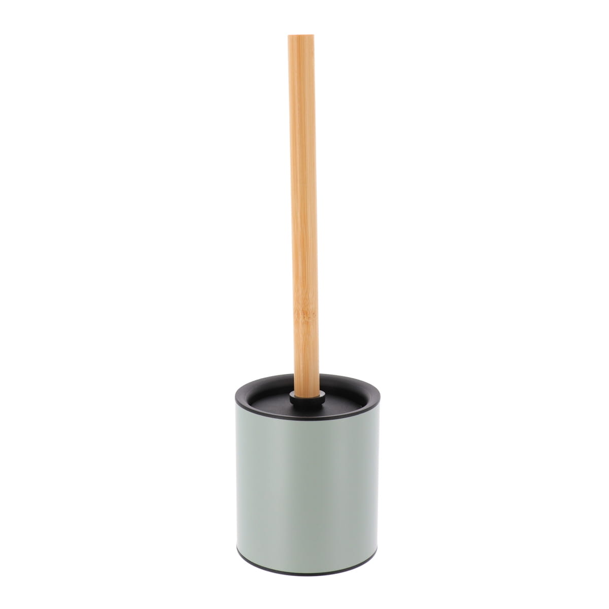 Perie De Toaletă Metalică Cu Mâner Din Bambus - Verde Eucaliptus prezentat într-un decor modern marca Ramos