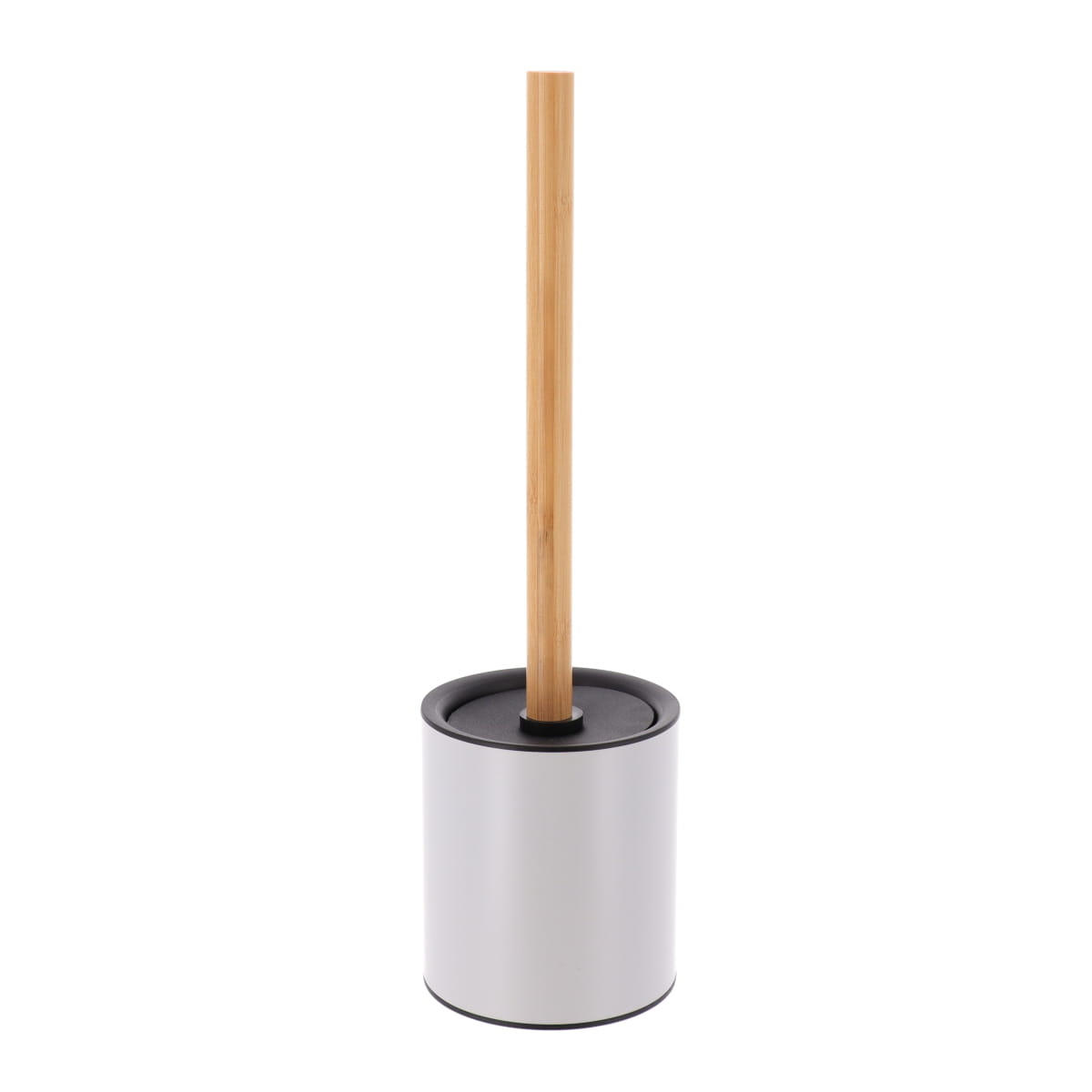 Perie De Toaletă Metalică Cu Mâner Din Bambus - Gri Clar prezentat într-un decor modern marca Ramos