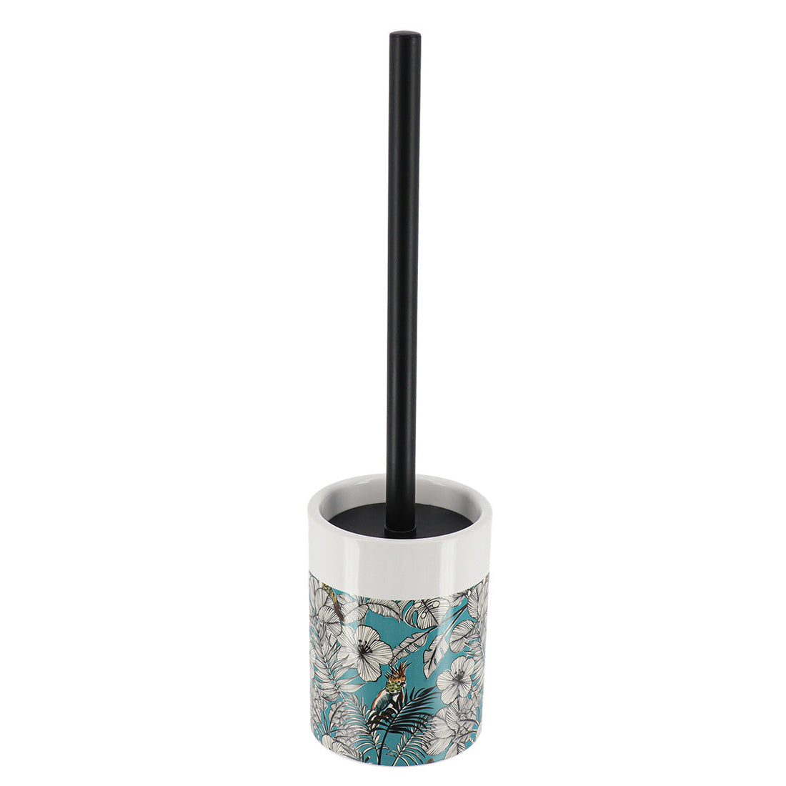 Perie De Toaletă Dolomite Imprimată Cu Tulpină Din Oțel Inoxidabil - Blue Jungle Fever - ramosdecor