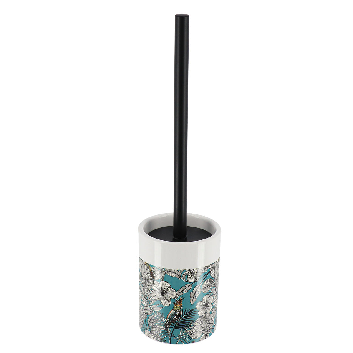 Perie De Toaletă Dolomite Imprimată Cu Tulpină Din Oțel Inoxidabil - Blue Jungle Fever - ramosdecor