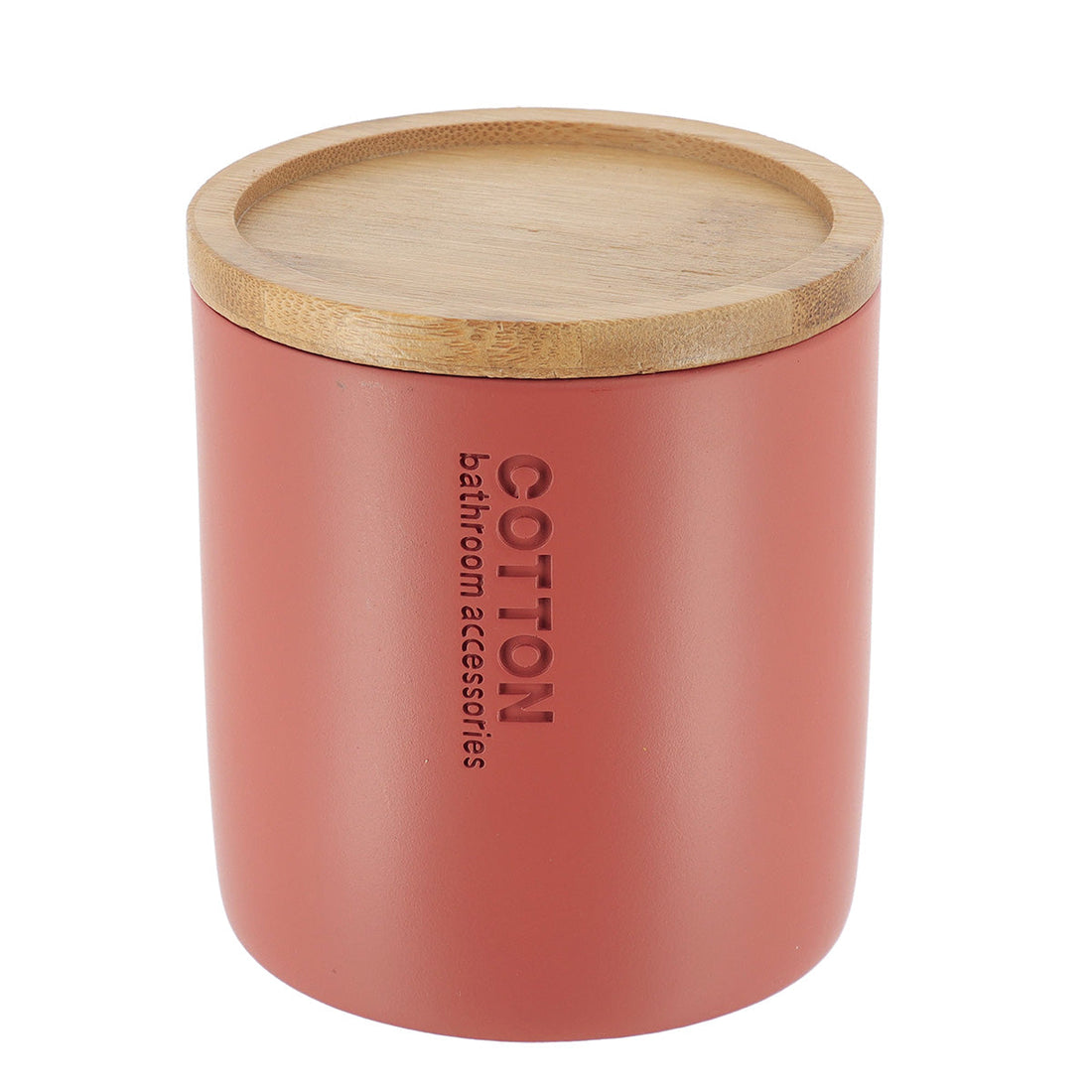 Cutie pentru Vată din Polirășină cu Capac - Terracotta/Bambus - ramosdecor