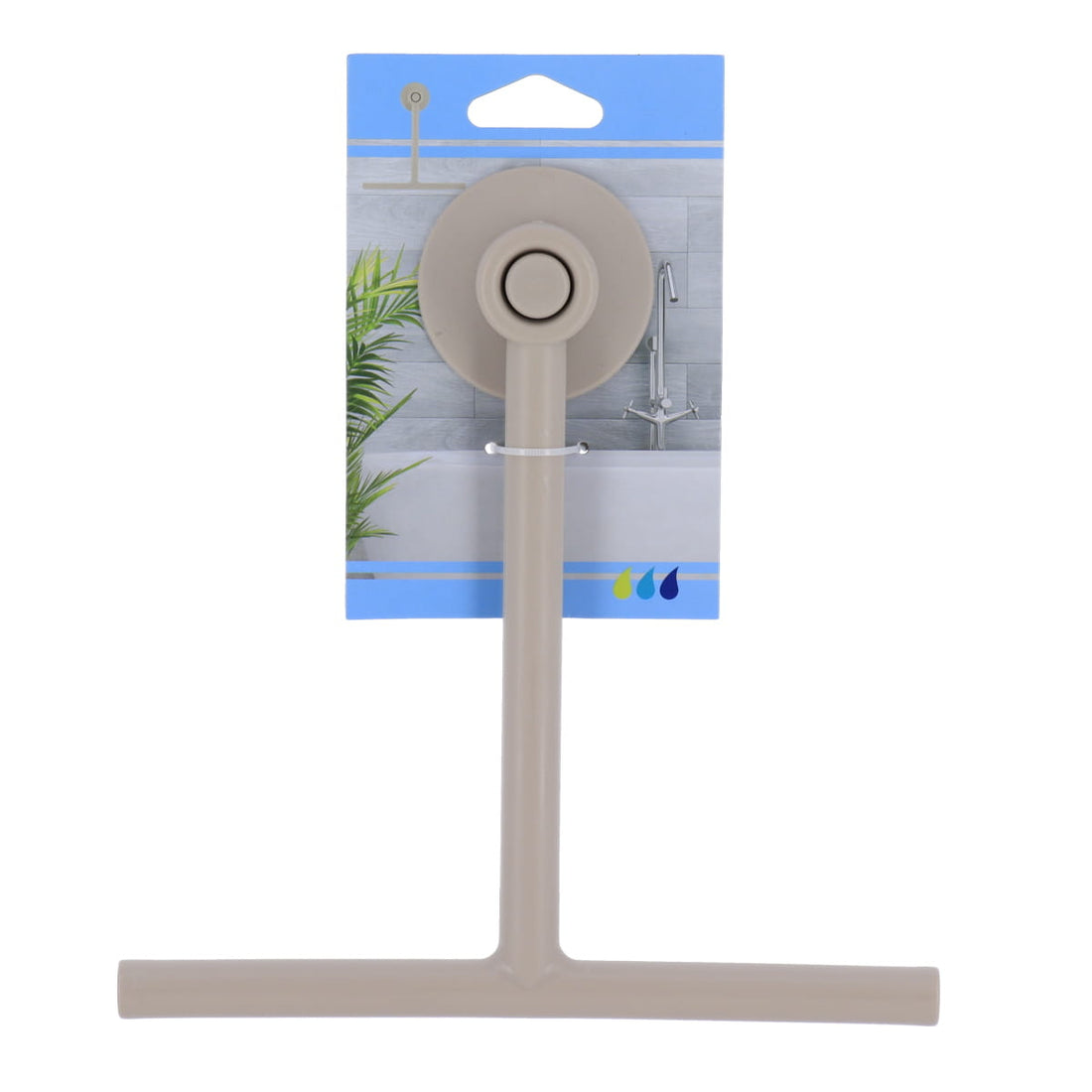 Racletă Duș Flexibilă cu Ventuze - PP/TPR Taupe - ramosdecor