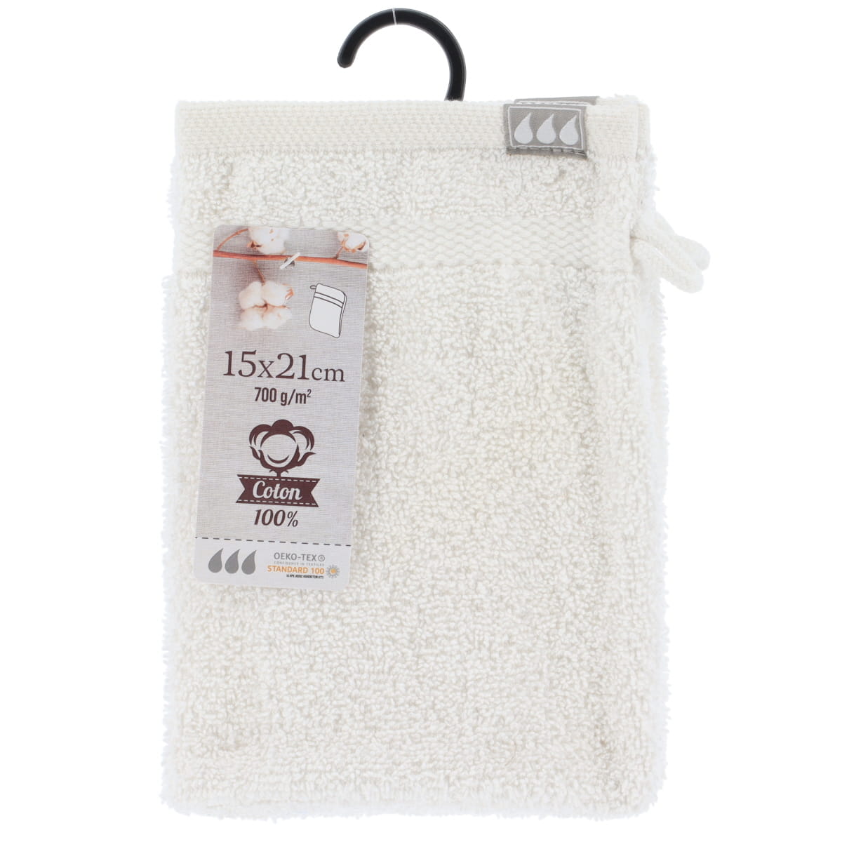 Set de 2 Mănuși 100% Bumbac 15x21 cm - Alb - ramosdecor