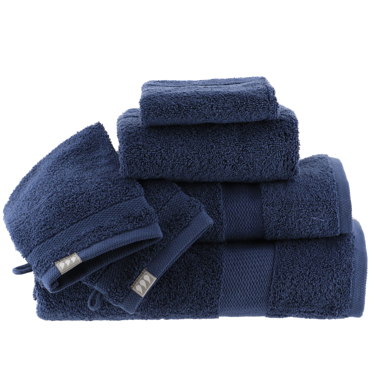 Set de 2 Mănuși 100% Bumbac 15x21 cm - Albastru Navy - ramosdecor