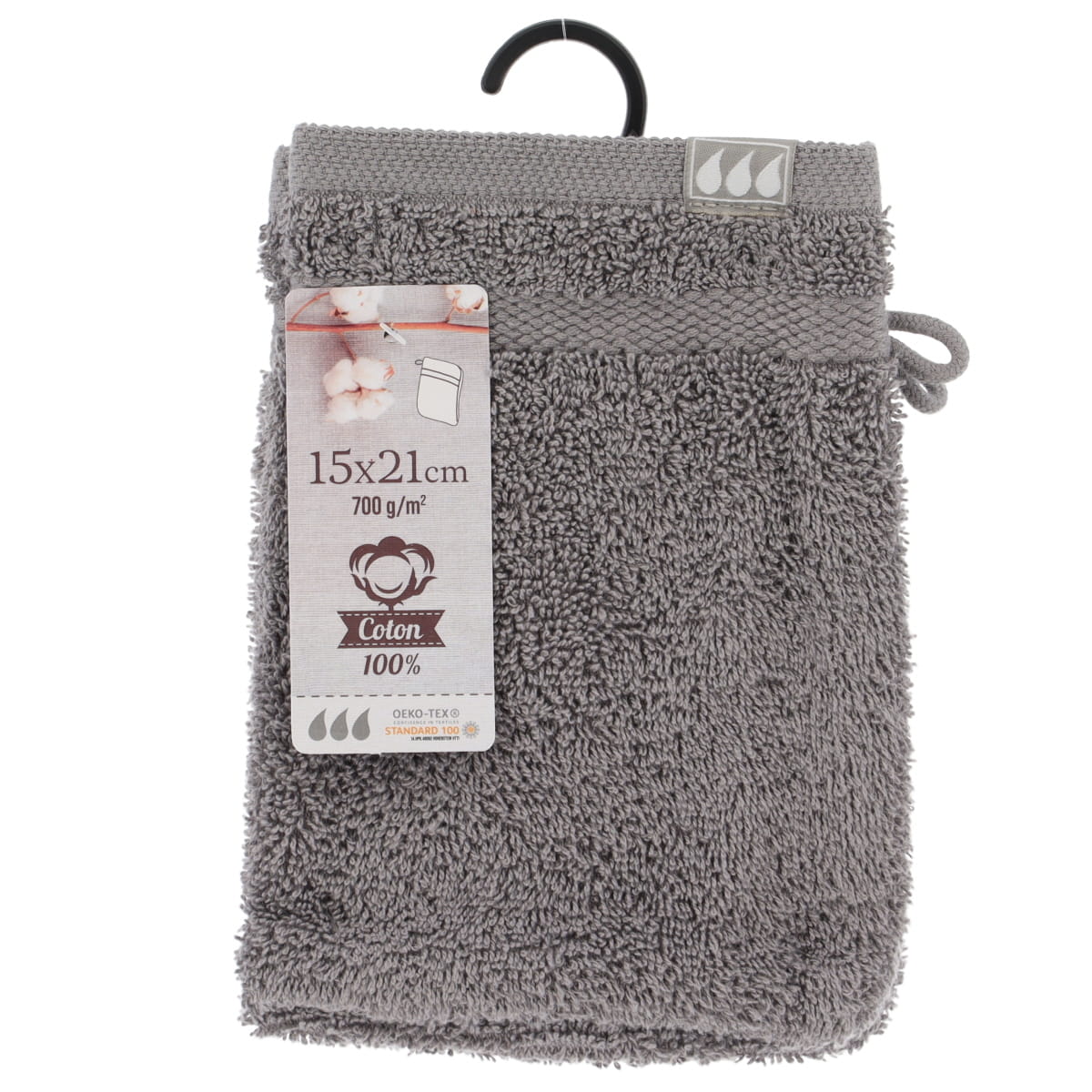 Set de 2 Mănuși 100% Bumbac 15x21 cm - Gri - ramosdecor