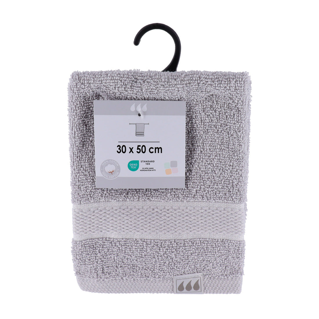 Prosop de Oaspete 30x50 cm, 100% Bumbac - Gri Clar - ramosdecor