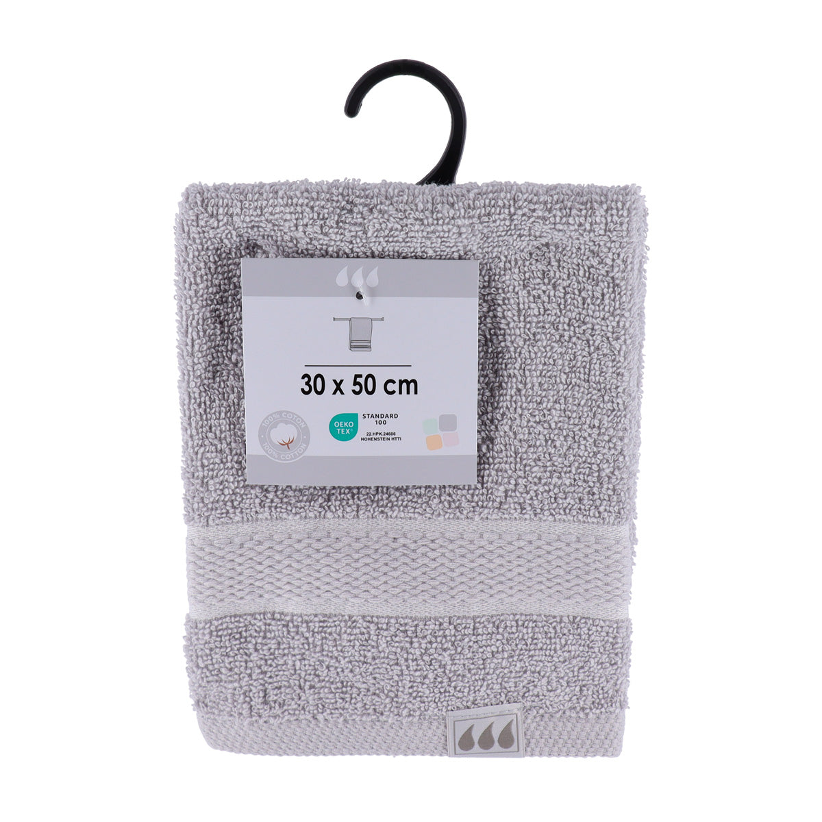 Prosop de Oaspete 30x50 cm, 100% Bumbac - Gri Clar - ramosdecor
