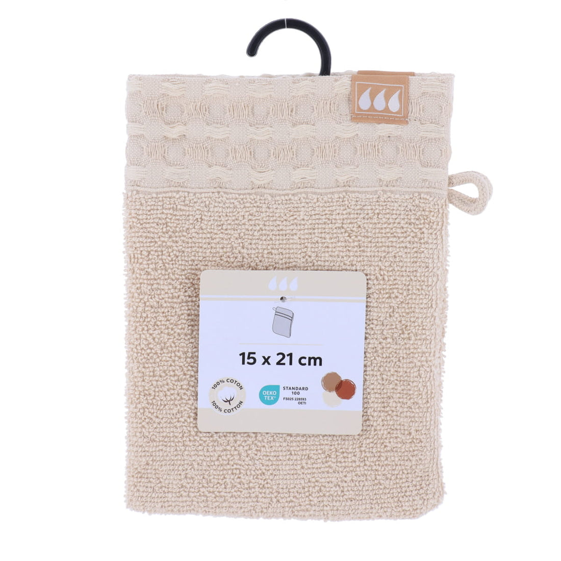 Set de 2 Mănuși 100% Bumbac 15x21 cm - Bej - ramosdecor