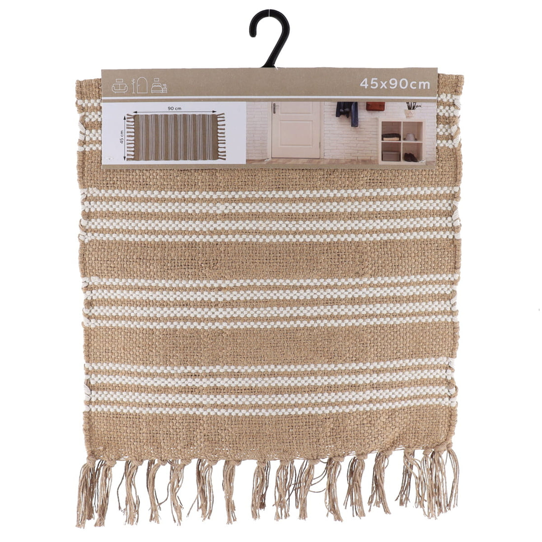 Covoraș Eden 45x90 CM - Natural/Alb - ramosdecor