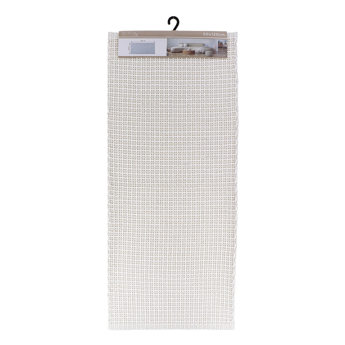 Covoraș Împletit 50x120 CM - Ivory Alb - ramosdecor