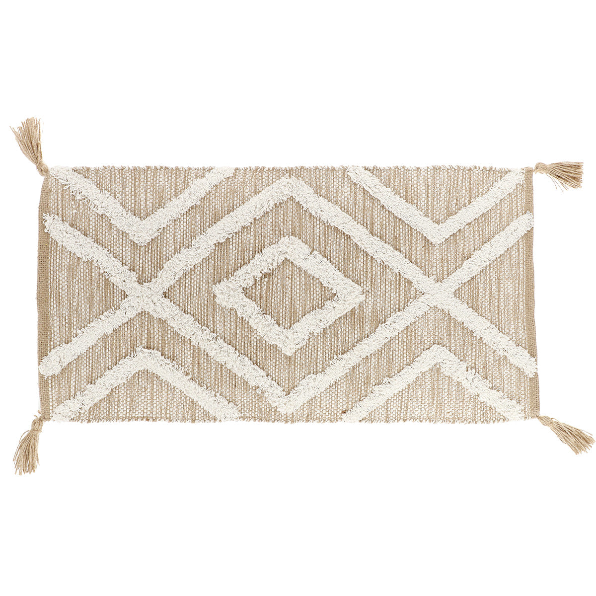 Covoraș Fez 45x90 CM - Natural/Alb - ramosdecor