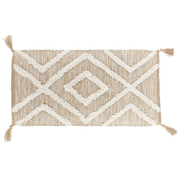 Covoraș Fez 45x90 CM - Natural/Alb - ramosdecor