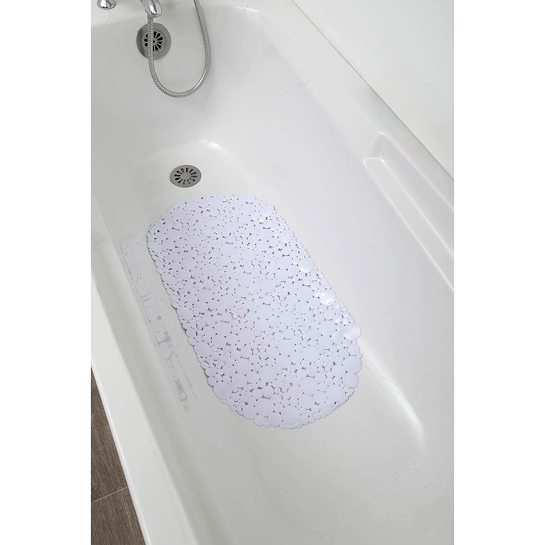 Covoraș de Baie din PVC 69x36 cm cu Bule - Alb - ramosdecor
