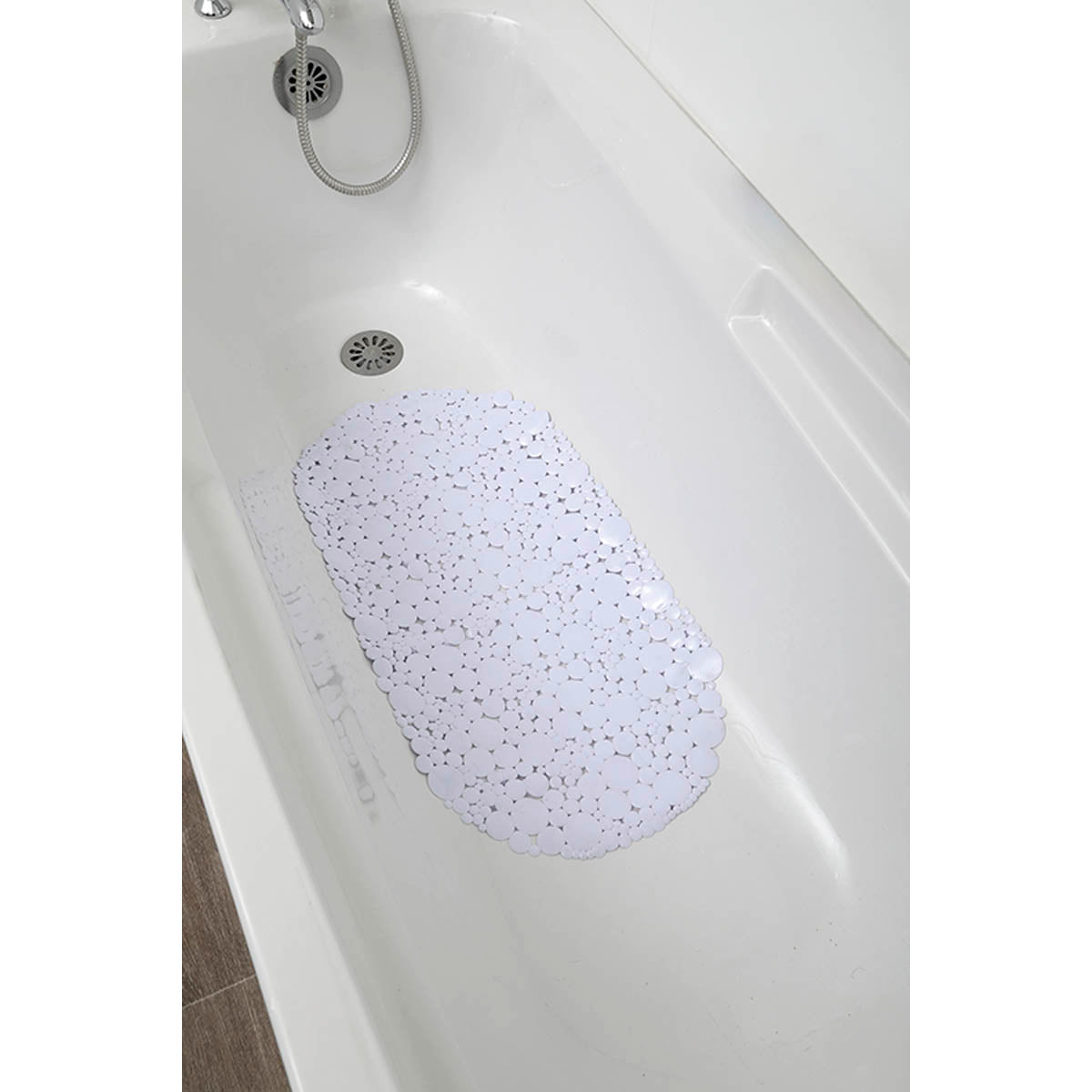 Covoraș de Baie din PVC 69x36 cm cu Bule - Alb - ramosdecor