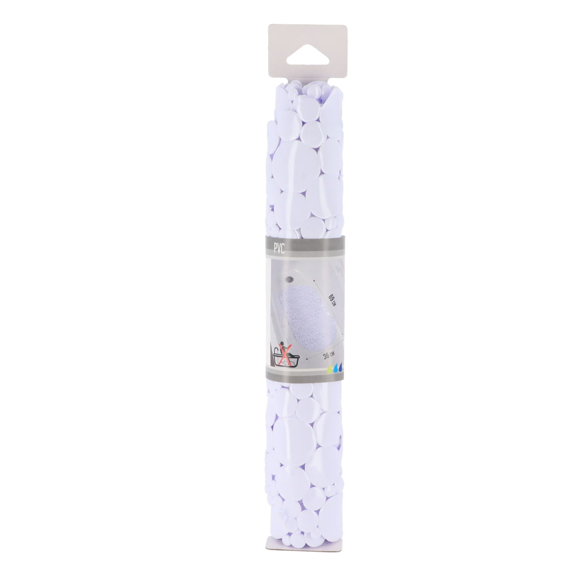 Covoraș de Baie din PVC 69x36 cm cu Bule - Alb - ramosdecor