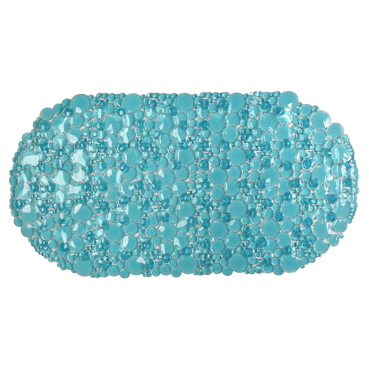 Covoraș de Baie din PVC 69x36 cm cu Bule - Verde Albastru - ramosdecor