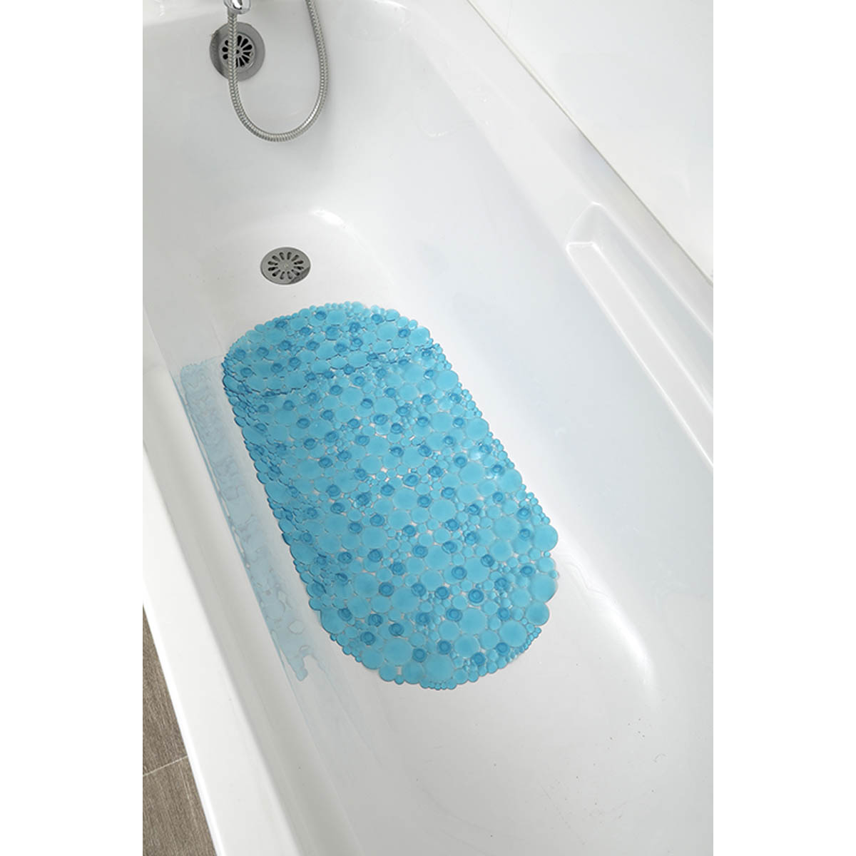 Covoraș de Baie din PVC 69x36 cm cu Bule - Verde Albastru - ramosdecor