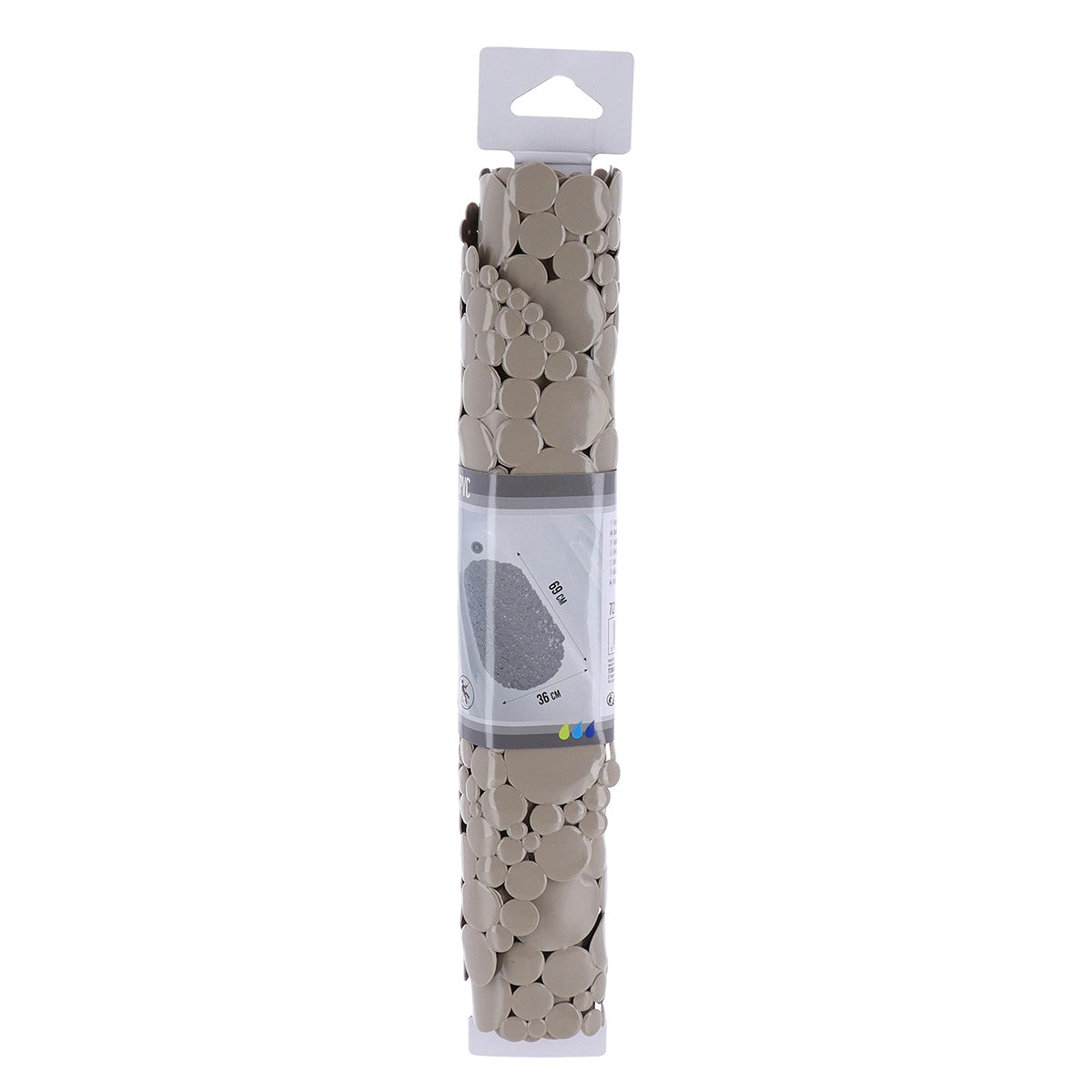 Covoraș de Baie din PVC 69x36 cm cu Bule - Taupe - ramosdecor