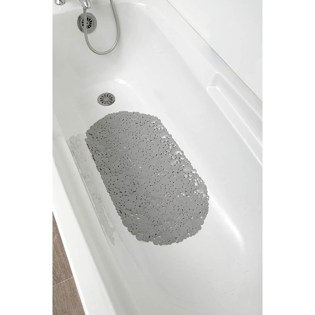Covoraș de Baie din PVC 69x36 cm cu Bule - Gri Perlat - ramosdecor