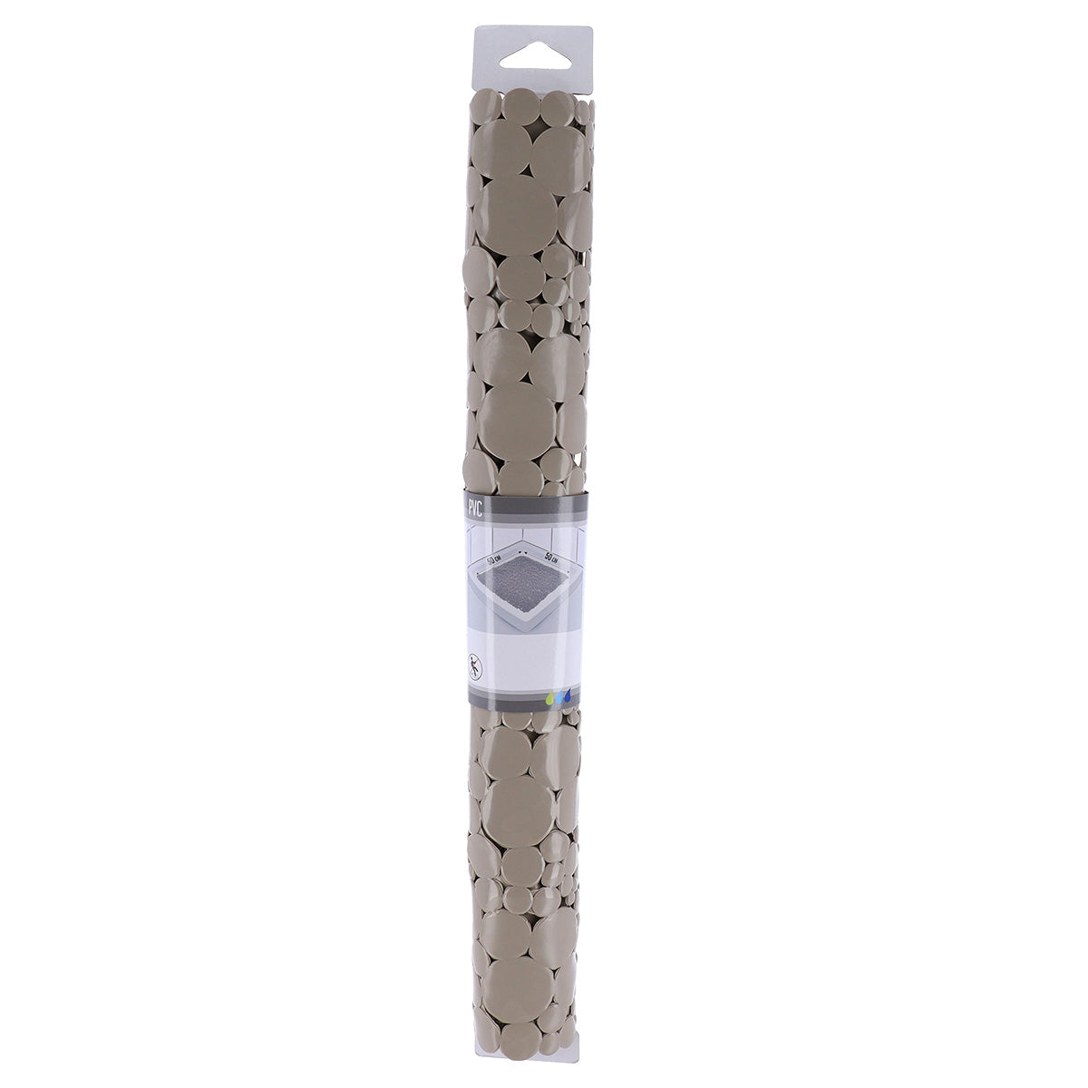Covoraș de Baie din PVC 50x50 cm cu Bule - Taupe - ramosdecor